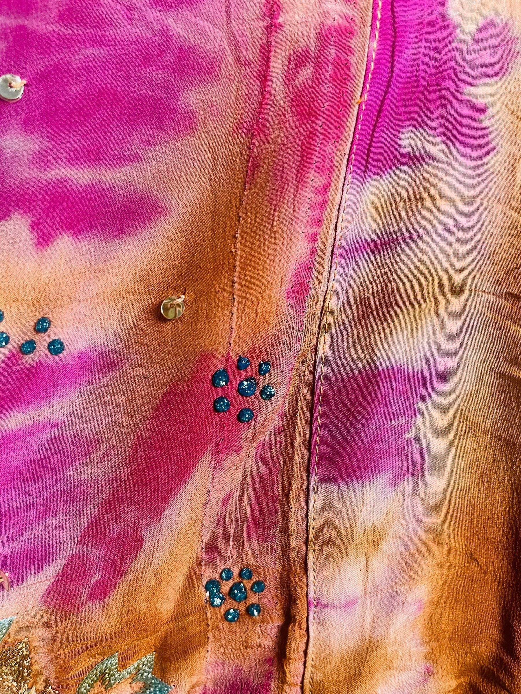 sariKNOTsari  PRC7372 Avatar Reversible Pure Silk Jiva Jacket