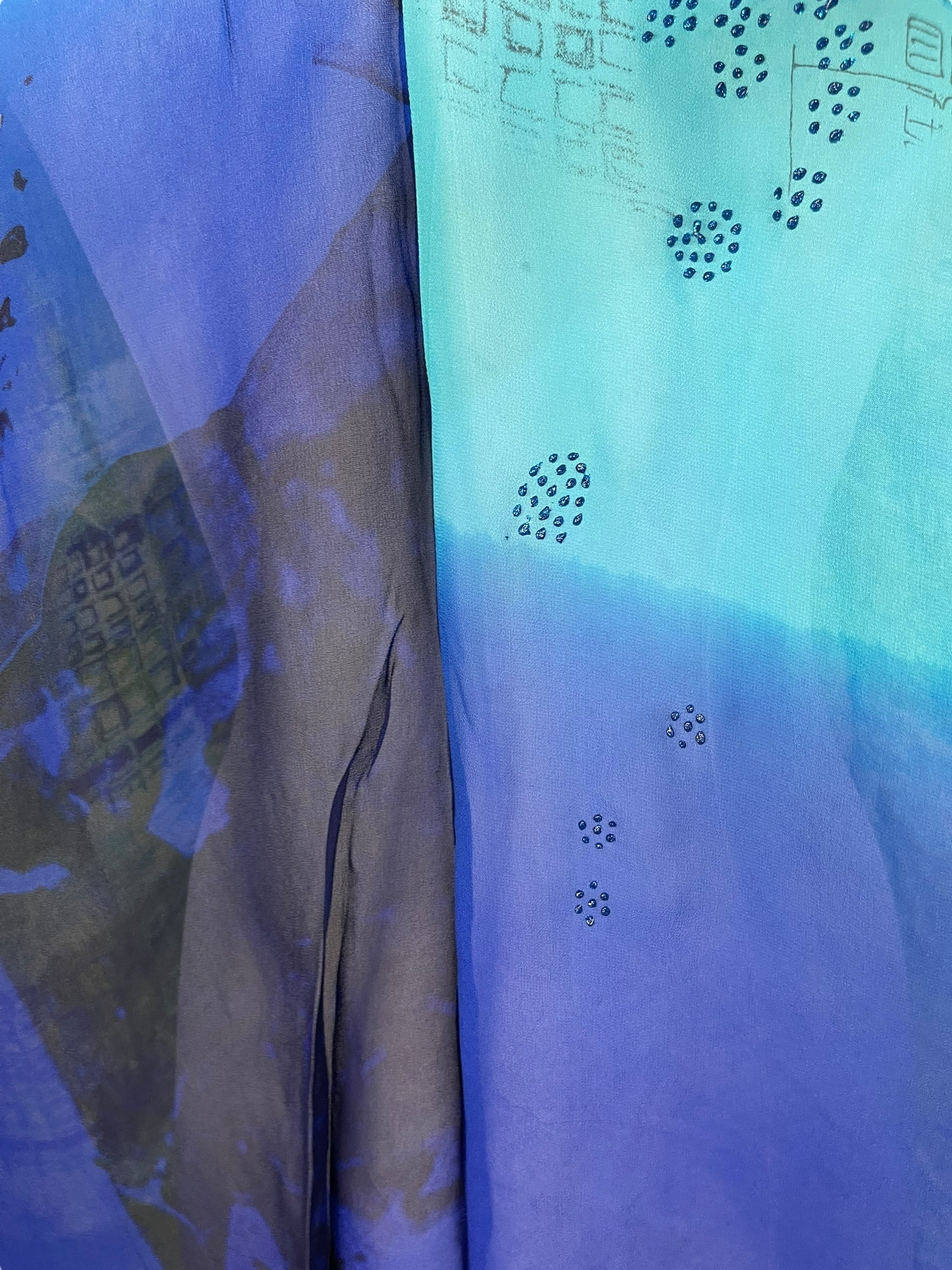 sariKNOTsari  PRG6848 Sheer Avatar Pure Silk Cardigan