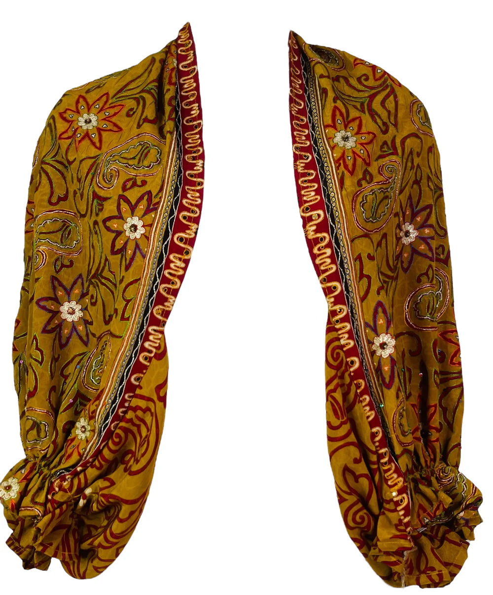 Embroidered flower Pure Silk Bolero