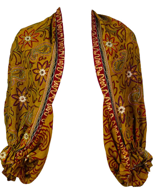 Embroidered flower Pure Silk Bolero
