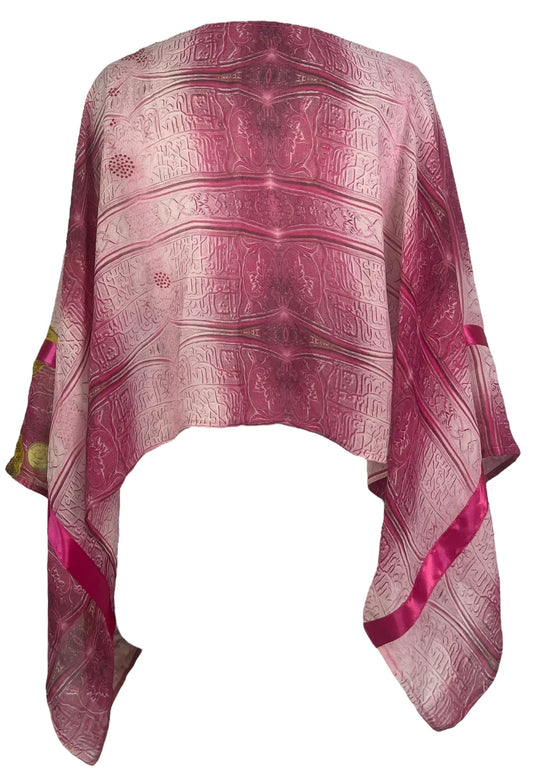 Coin Sheer Pure Silk Capelet Poncho