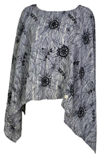 Load image into Gallery viewer, ABSTRACT SILK CAPELET PONCHO
