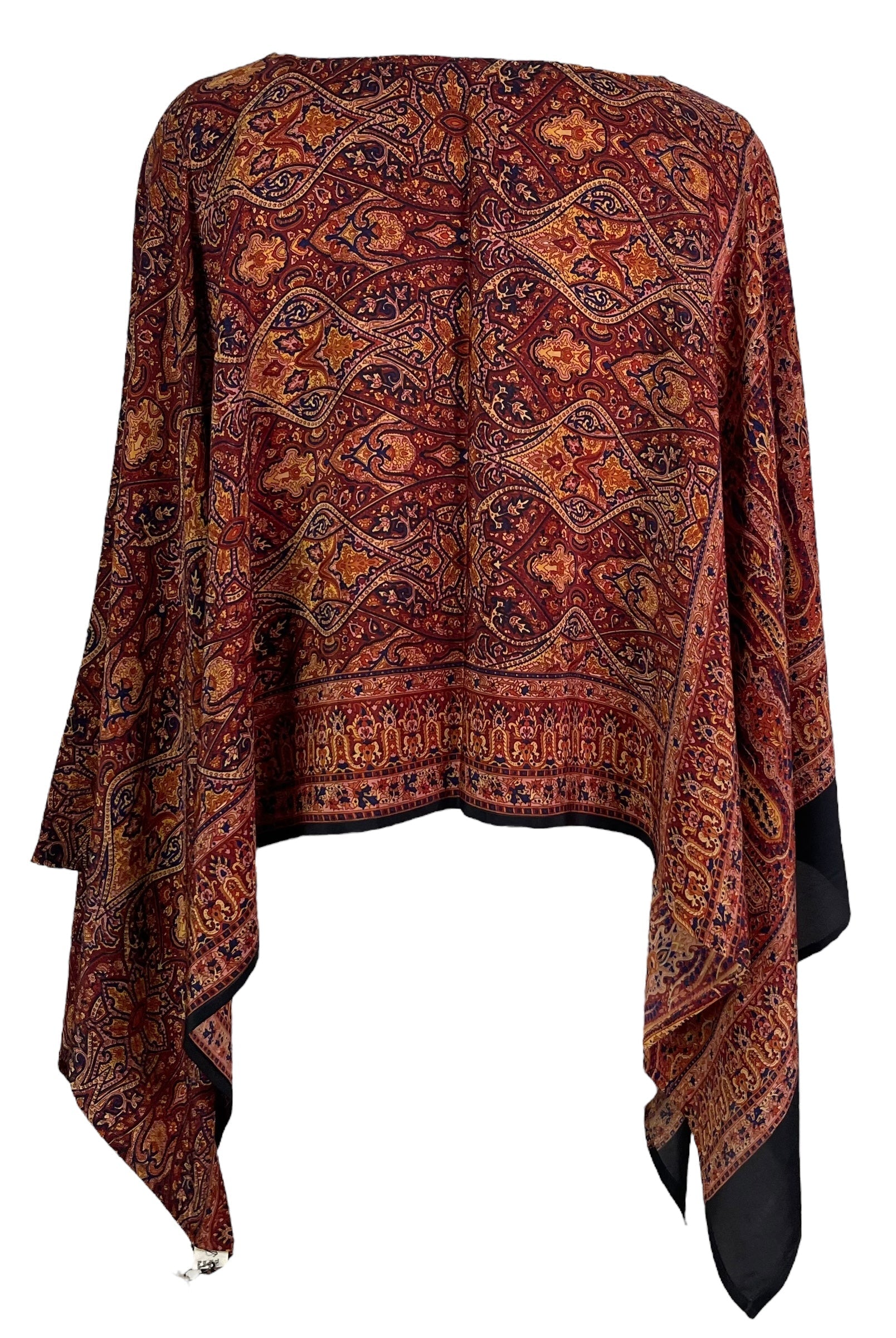 sariKNOTsari  PRC7322 Avatar Pure Silk Capelet Poncho