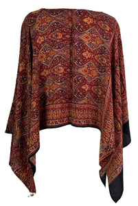 sariKNOTsari  PRC7322 Avatar Pure Silk Capelet Poncho