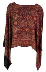 Load image into Gallery viewer, sariKNOTsari  PRC7322 Avatar Pure Silk Capelet Poncho
