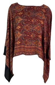 sariKNOTsari  PRC7322 Avatar Pure Silk Capelet Poncho