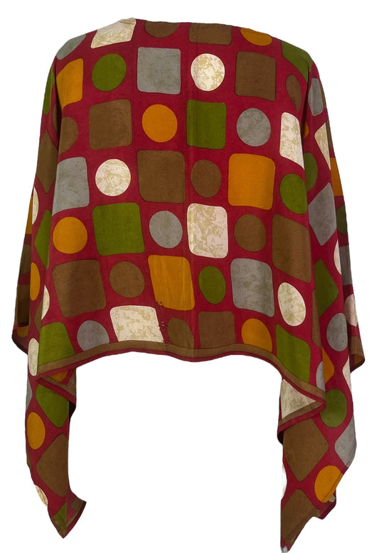CIRCLE SILK CAPLETE PONCHO