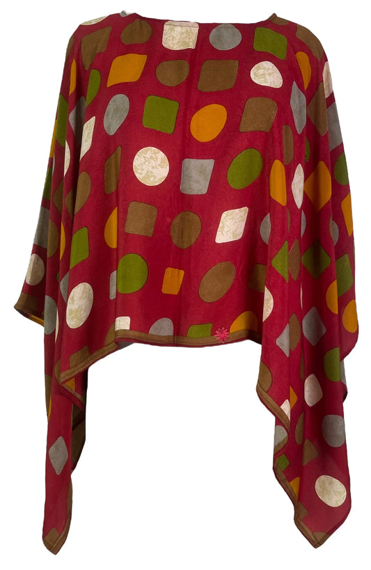 CIRCLE SILK CAPLETE PONCHO