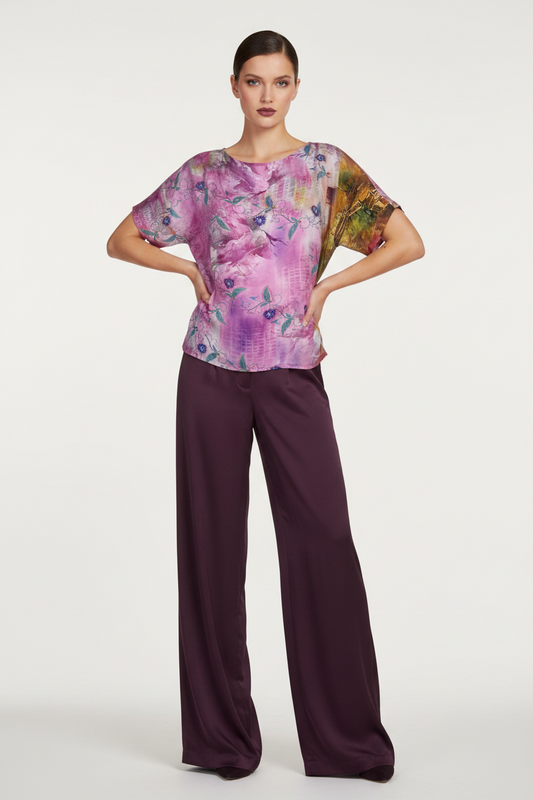 Pure Silk Side Slit Top