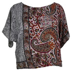 Load image into Gallery viewer, PAISLEY SILK BOXY TOP
