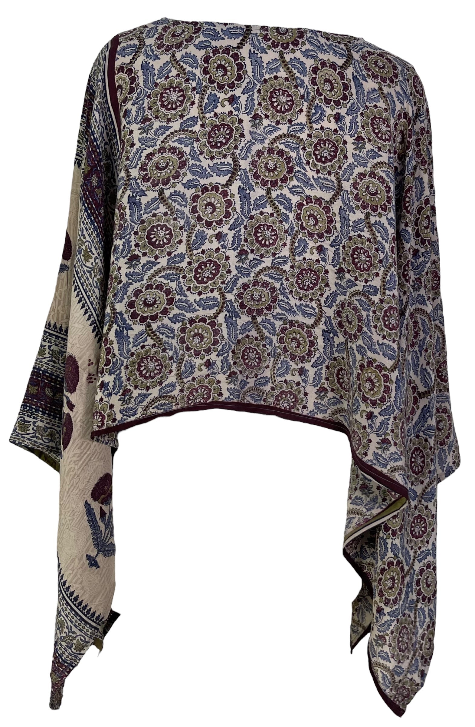 sariKNOTsari  PRC7308 Avatar Pure Silk Capelet Poncho