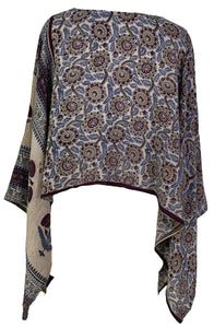 sariKNOTsari  PRC7308 Avatar Pure Silk Capelet Poncho