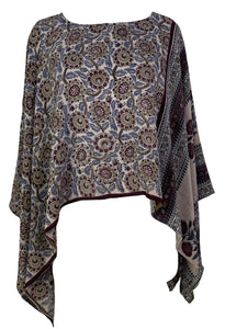 sariKNOTsari  PRC7308 Avatar Pure Silk Capelet Poncho