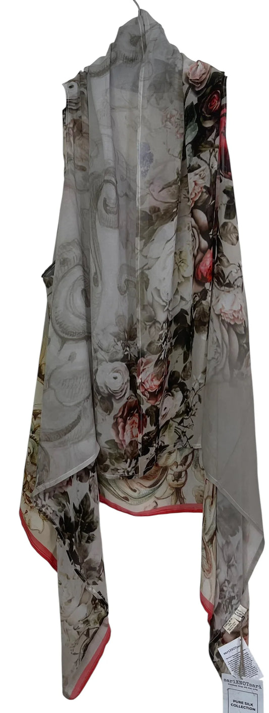 Dark Rose Silk Versatile Vest