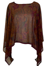 Load image into Gallery viewer, sariKNOTsari  PRG7196 Sheer Avatar Pure Silk Capelet Poncho
