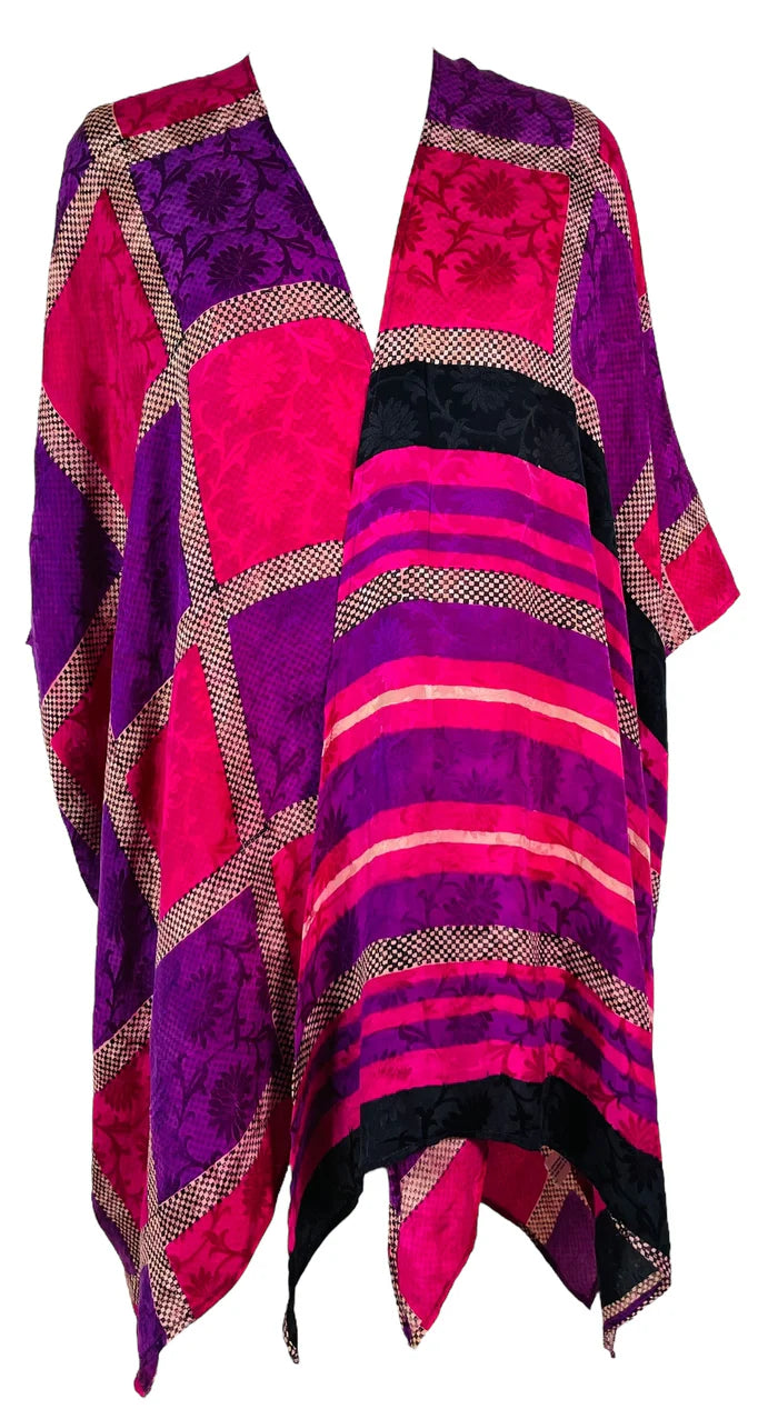 PURPLE & PINK SQUARE CARDIGAN