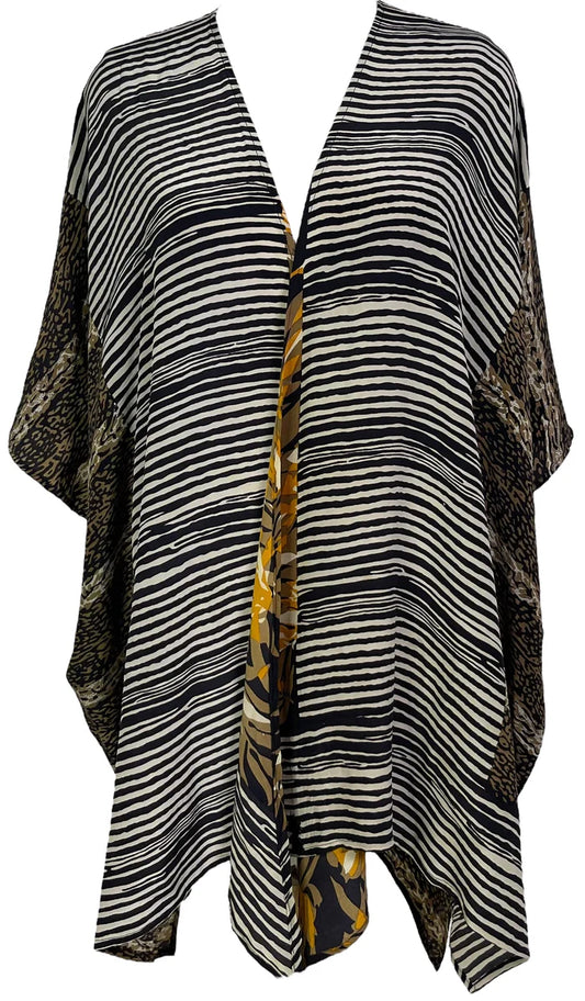 ZEBRA PRINT SILK CARDIGAN
