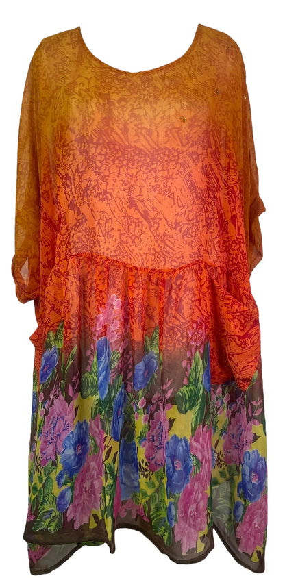 Kerri Sheer Avatar Pure Silk Boxy Babydoll Dress