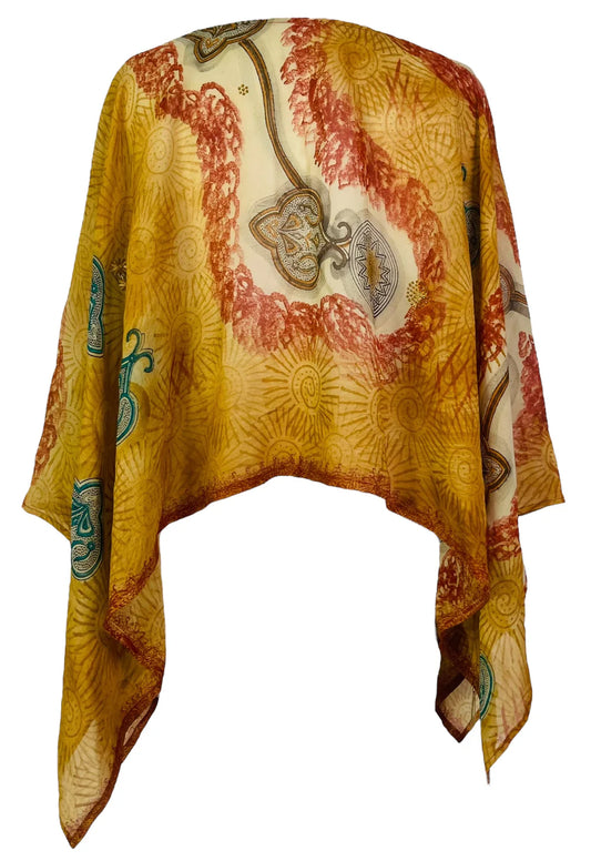 Sun Pure Silk Capelet Poncho