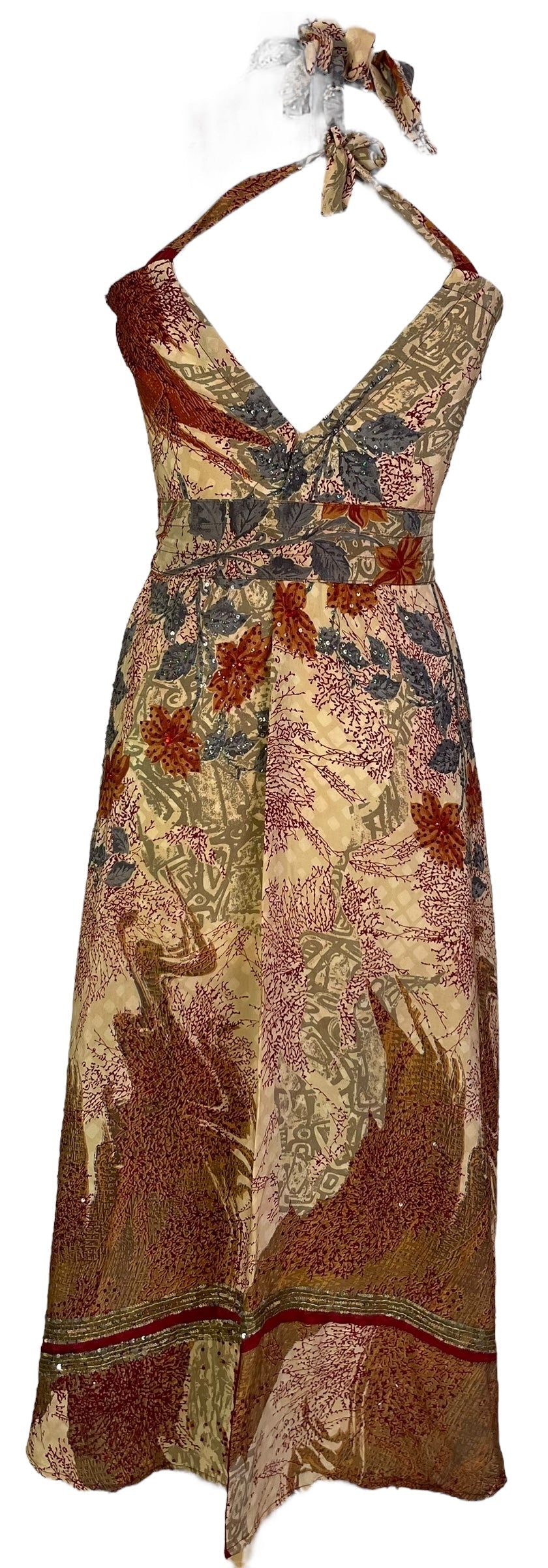 sariKNOTsari  PRC7248 Avatar Pure Silk Maxi Dress with Belt