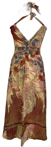 sariKNOTsari  PRC7248 Avatar Pure Silk Maxi Dress with Belt