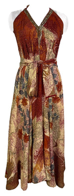 Load image into Gallery viewer, sariKNOTsari  PRC7248 Avatar Pure Silk Maxi Dress with Belt
