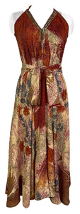 sariKNOTsari  PRC7248 Avatar Pure Silk Maxi Dress with Belt