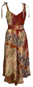 sariKNOTsari  PRC7248 Avatar Pure Silk Maxi Dress with Belt