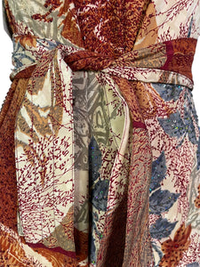 sariKNOTsari  PRC7248 Avatar Pure Silk Maxi Dress with Belt