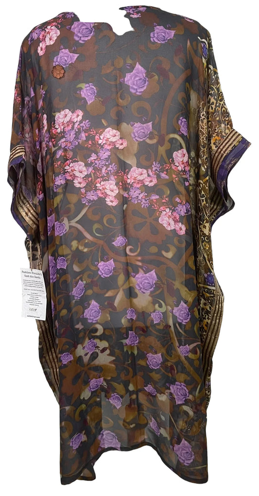 Cameo Silk Midi Length Kaftan