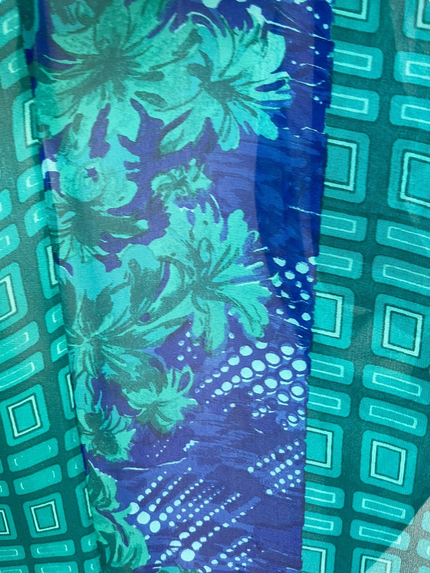 sariKNOTsari  PRG7046 Sheer Sheer Avatar Pure Silk Waterfall Top