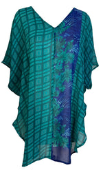 Load image into Gallery viewer, sariKNOTsari  PRG7046 Sheer Sheer Avatar Pure Silk Waterfall Top

