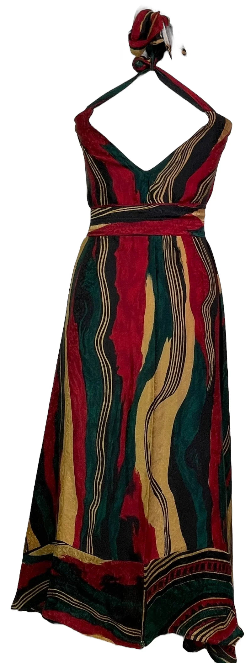Silk Maxi Dress with Belt