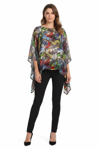 Soccer Pure Silk Capelet Poncho