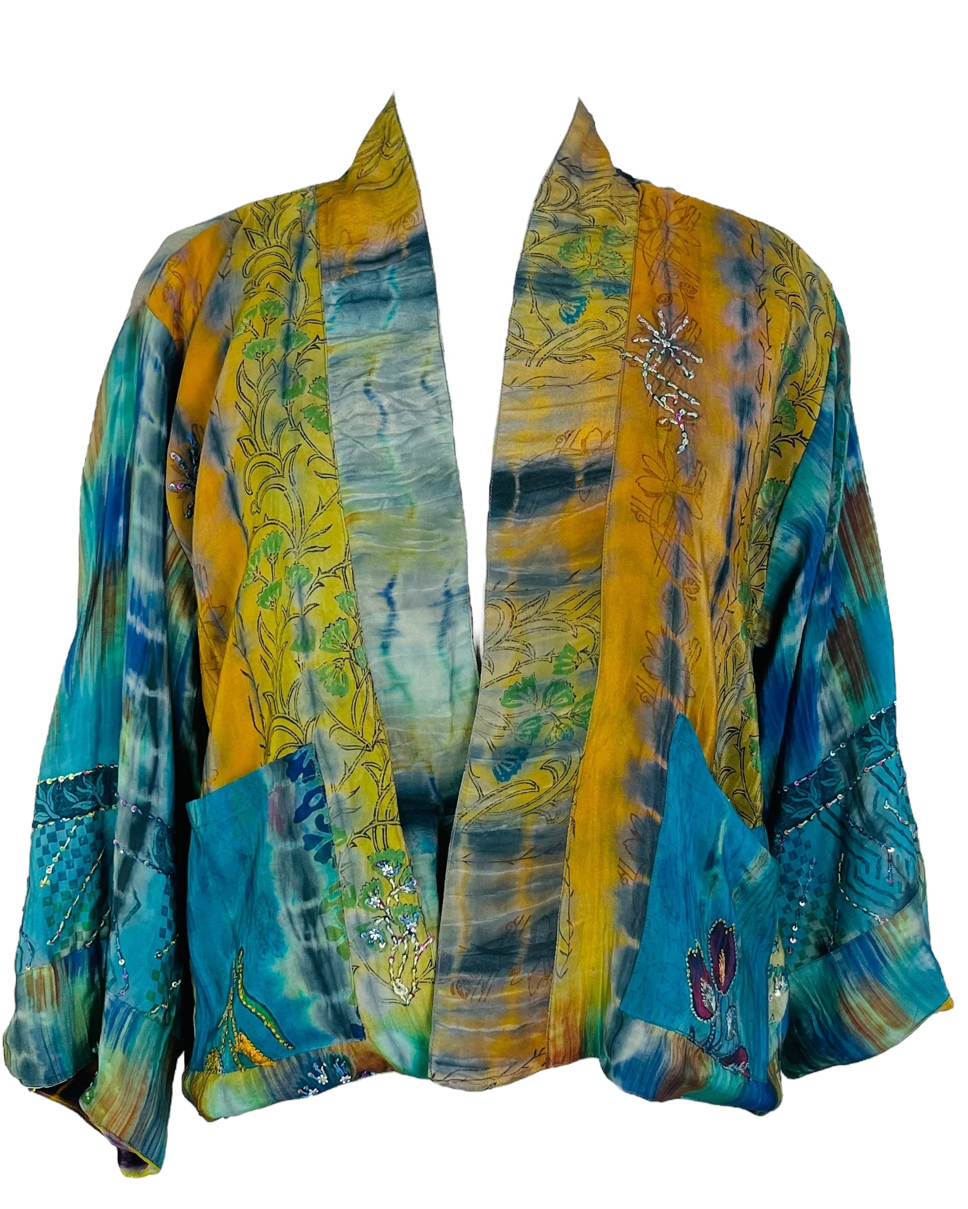 sariKNOTsari  PRC7375 Avatar Reversible Pure Silk Jiva Jacket