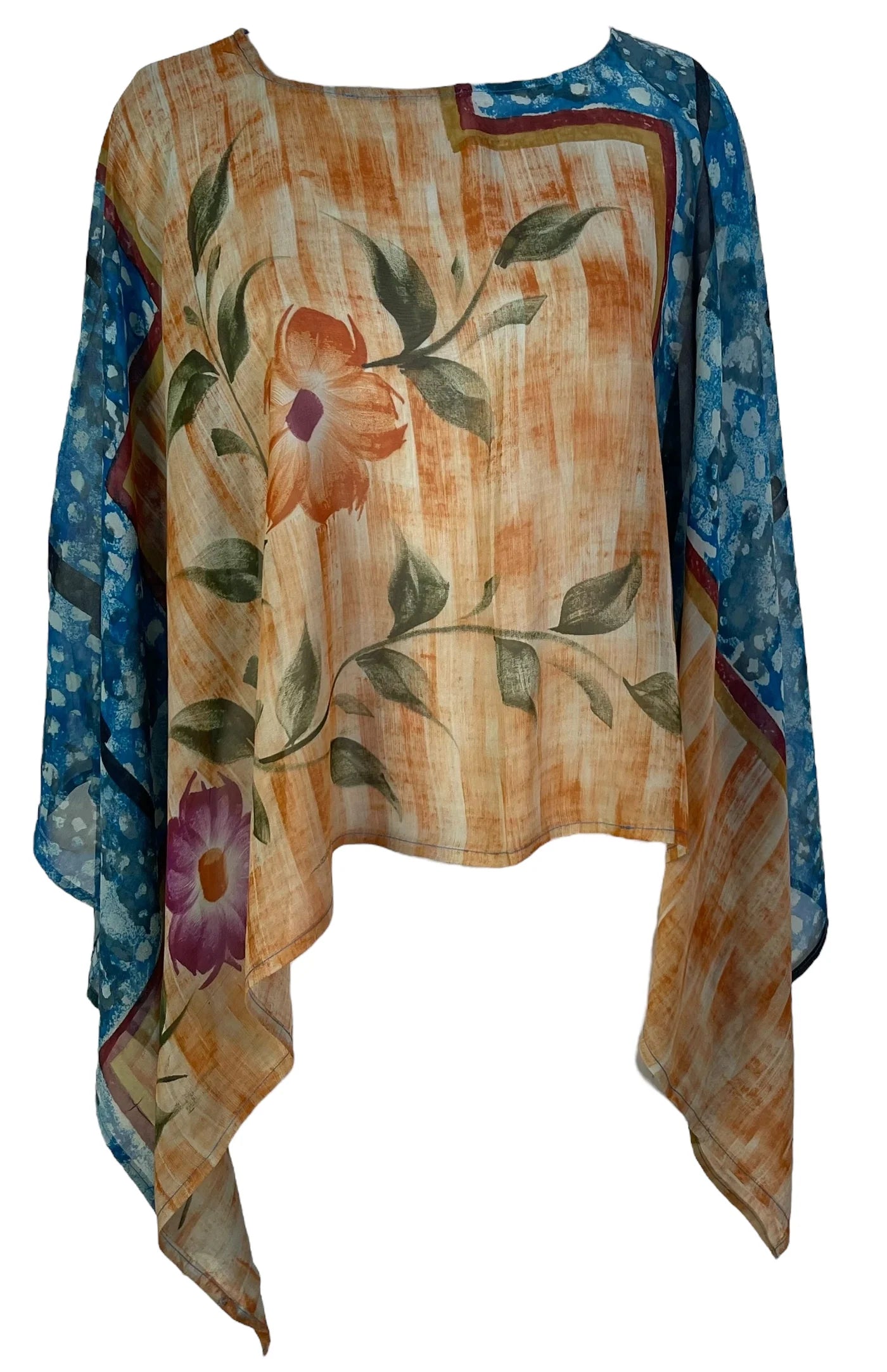 SHEER SILK CAPELET PONCHO