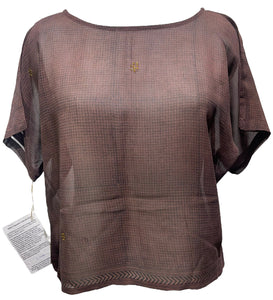 sariKNOTsari  PRG4178 Sheer Avatar Pure Silk Boxy Top