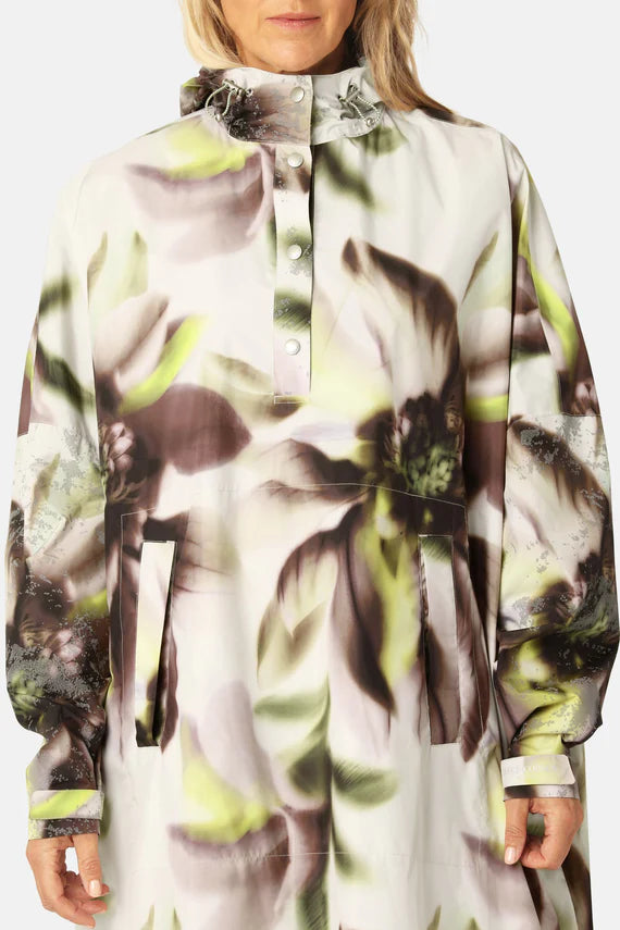 PONCHO RAINCOAT - LIGHT PHOTORISTIC FLOWER