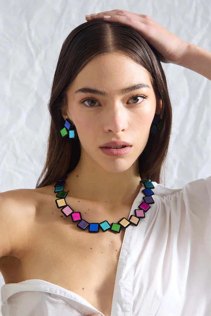 Rainbow Necklace - Squares