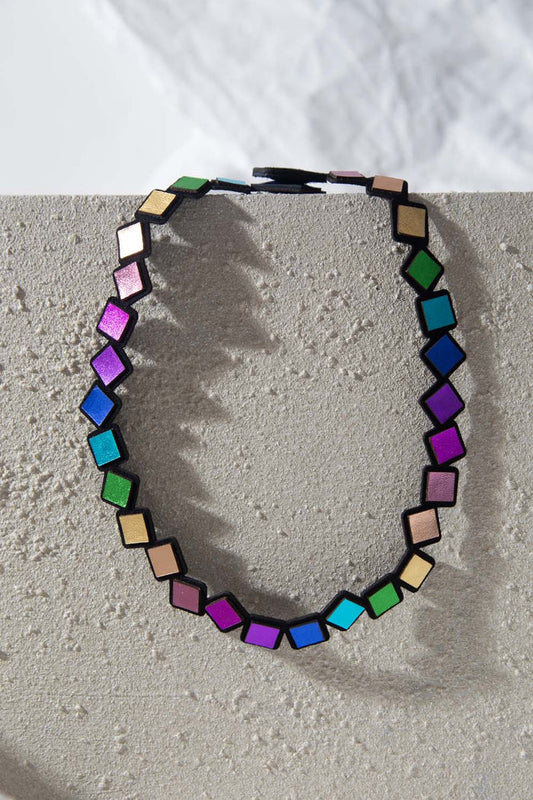 Rainbow Necklace - Squares