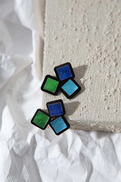 Rainbow 3square Earrings - Suttles & Seawinds