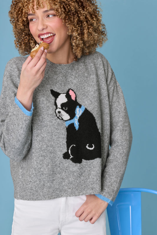 Flannels - French Bulldog Print Sweater