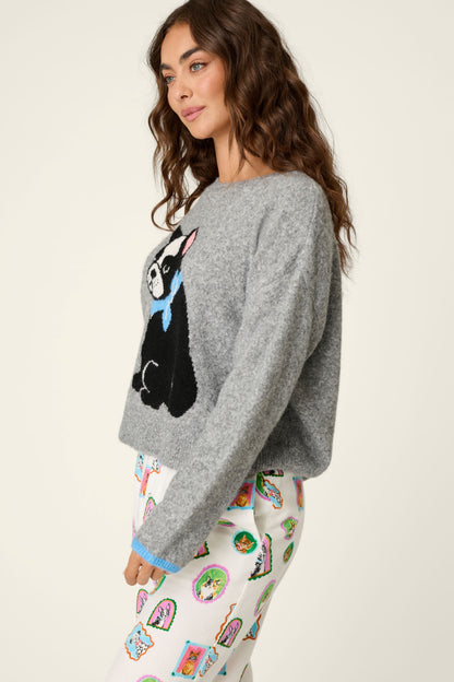 Flannels - French Bulldog Print Sweater
