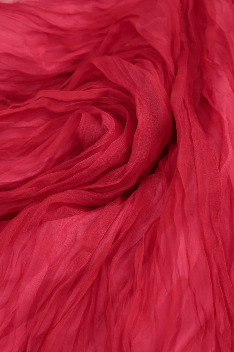 GRIZAS - CRUMPLED SILK CHIFFON DRESS