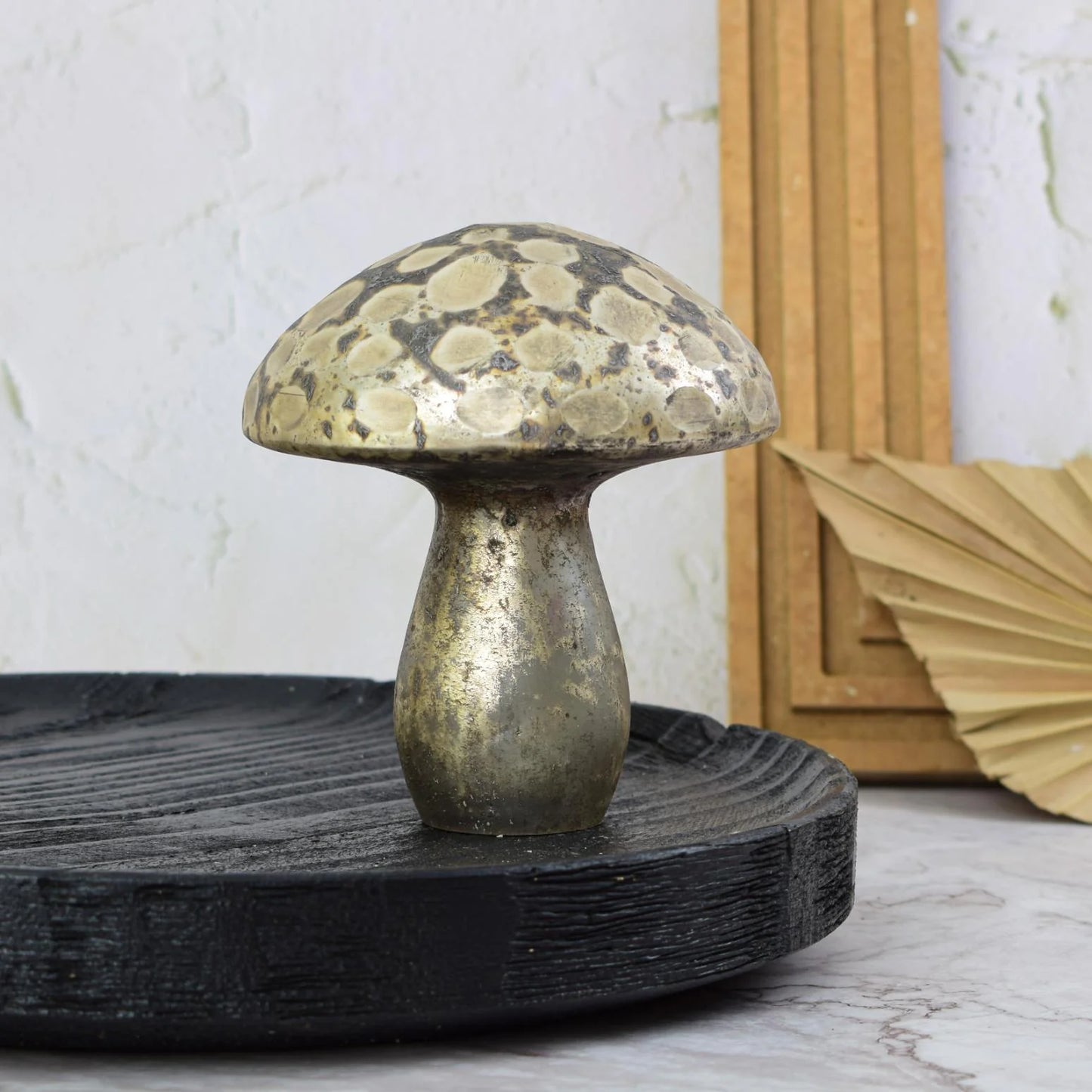 RL - ALORA SILVER MUSHROOM DECORATION