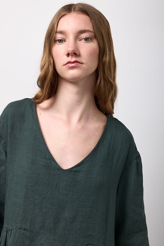 LINEN 3/4 SLEEVE DRESS