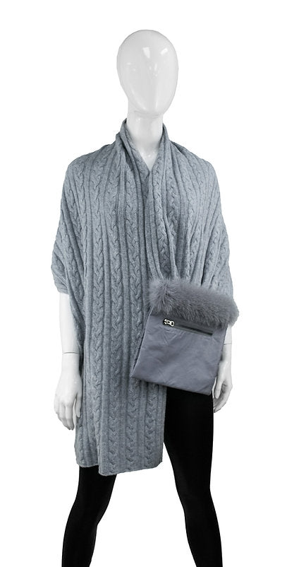 MM - PULLTHROUGH CASHMERE SCARF W/POUCH