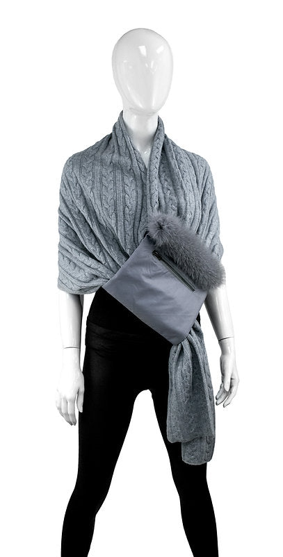 MM - PULLTHROUGH CASHMERE SCARF W/POUCH