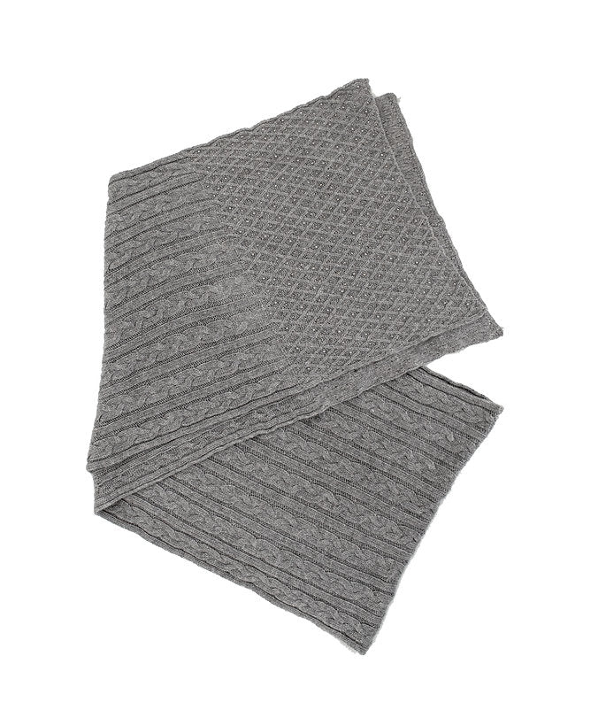 MM - CABLE KNIT SPARKLE SCARF