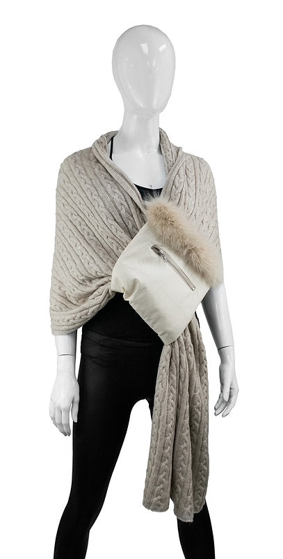 MM - PULLTHROUGH CASHMERE SCARF W/POUCH